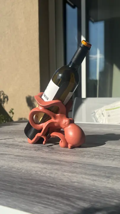 Porte-bouteille en forme de pieuvre