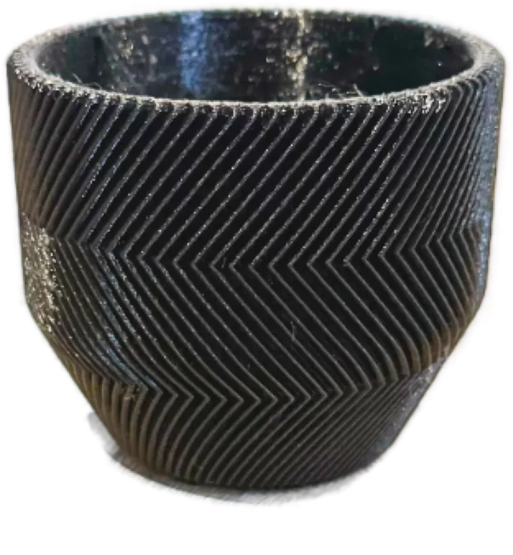 Pot à chevrons noir